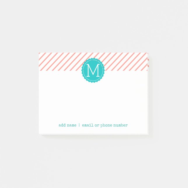 Custom Monograms Post-it® Notes (Front)