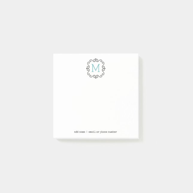 Custom Monograms Post-it® Notes (Front)