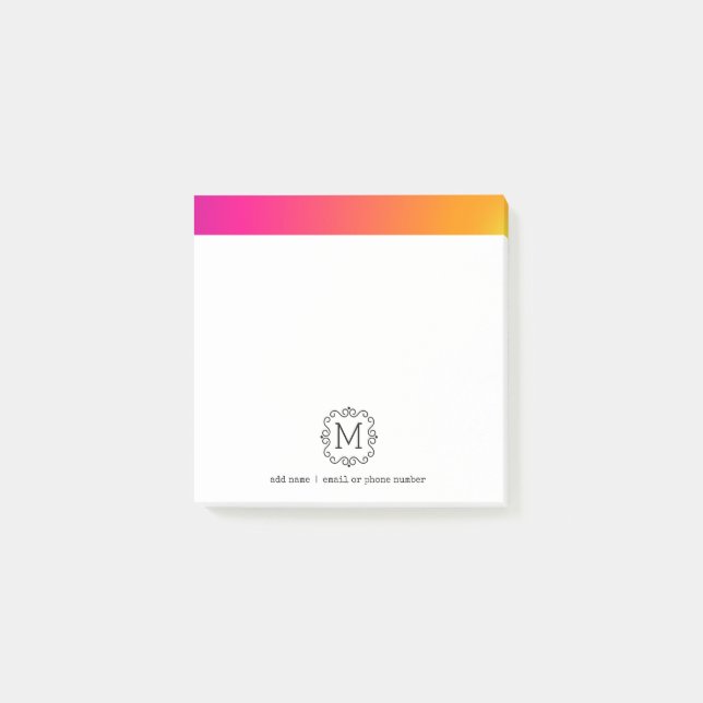 Custom Monograms Post-it® Notes (Front)