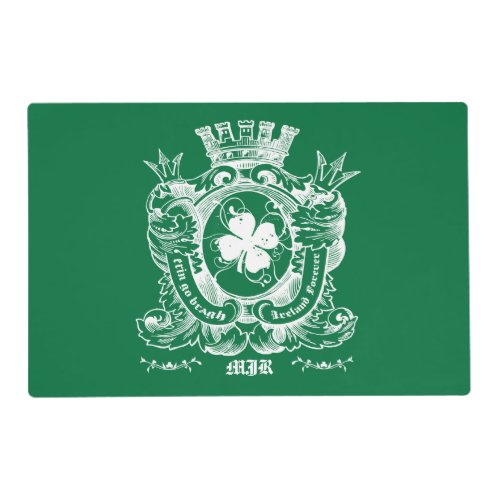 Custom Monograms St Patricks Day Party  Placemat