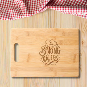 Custom Monogran Baking Queen Mothers Gift Engraved Cutting Board