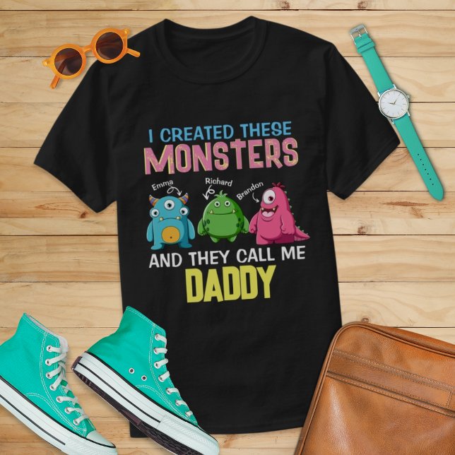 Custom Monster Call Daddy Papa Father Dad Funny  T-Shirt (Creator Uploaded)