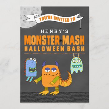 Custom Monster Mash Halloween Bash Invitations by FoxAndNod at Zazzle