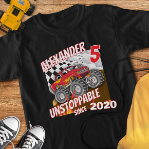 Custom Monster Truck Birthday Shirt Unstoppable