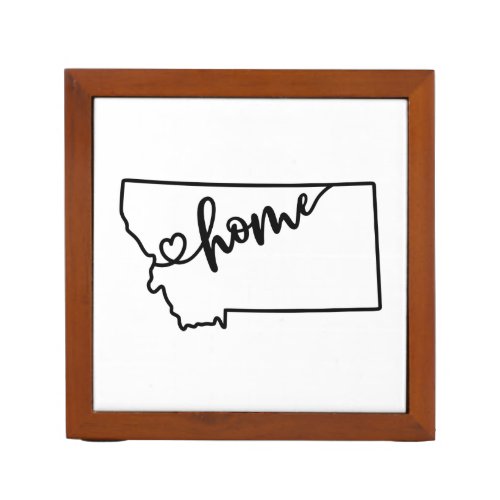 Custom Montana State US Outline Home Art Desk Organizer