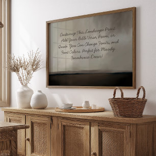 Custom Moody Farmhouse Quote, Saying, Bible Verse Poster