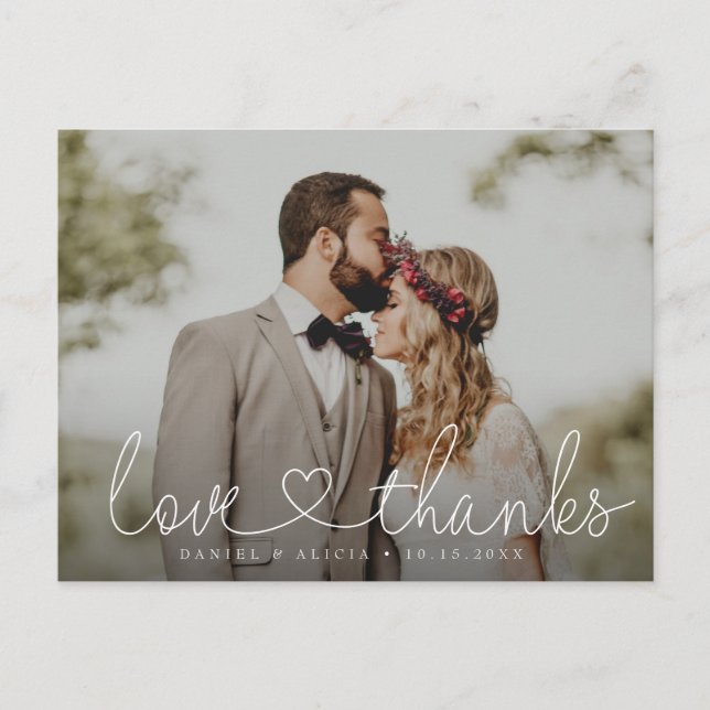 Custom Moody Wedding photography Postcard (Front)