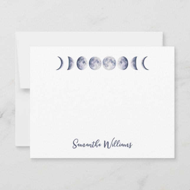 Custom Moon Phase Note Card (Front)