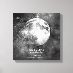 Custom Moon Phase Print Wedding Monogram 