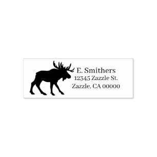 Custom Moose Return Address Self-inking Stamp