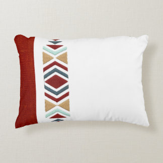 Custom Moroccan Geometric Embroidery Pattern Art Accent Pillow