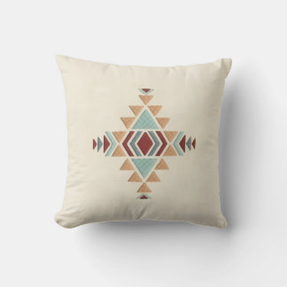 Custom Moroccan Geometric Embroidery Pattern Art T Throw Pillow