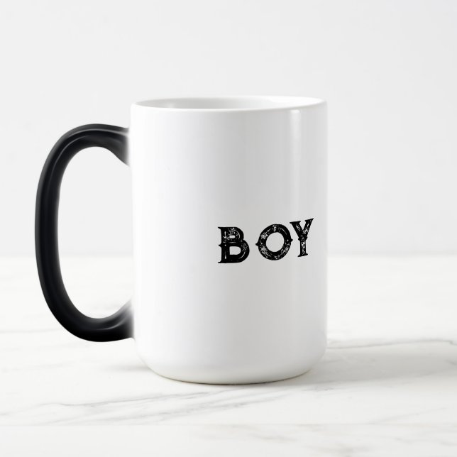 Custom Morphing Mug – "Boy" Name Text Revealed (Left)