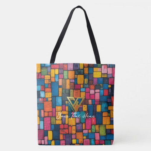 Custom  Mosaic Medley Personalized Tote Tote Bag