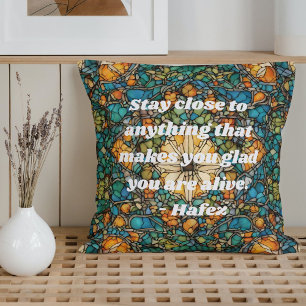 Custom Mosaic Pattern Nowruz Iranian New Year Gift Throw Pillow