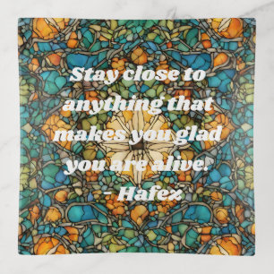 Custom Mosaic Pattern Nowruz Iranian New Year Gift Trinket Tray