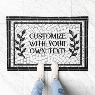 Custom Mosaic Print Your Own Text Doormat