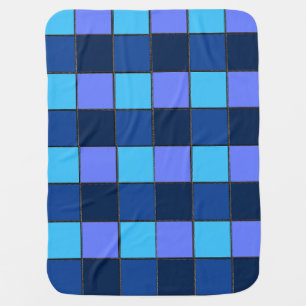 Custom  Mosaic Tile & Pixel Grid Pattern Baby Blanket