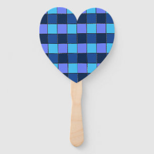 Custom  Mosaic Tile & Pixel Grid Pattern Hand Fan