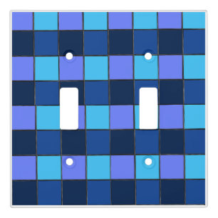Custom  Mosaic Tile & Pixel Grid Pattern Light Switch Cover