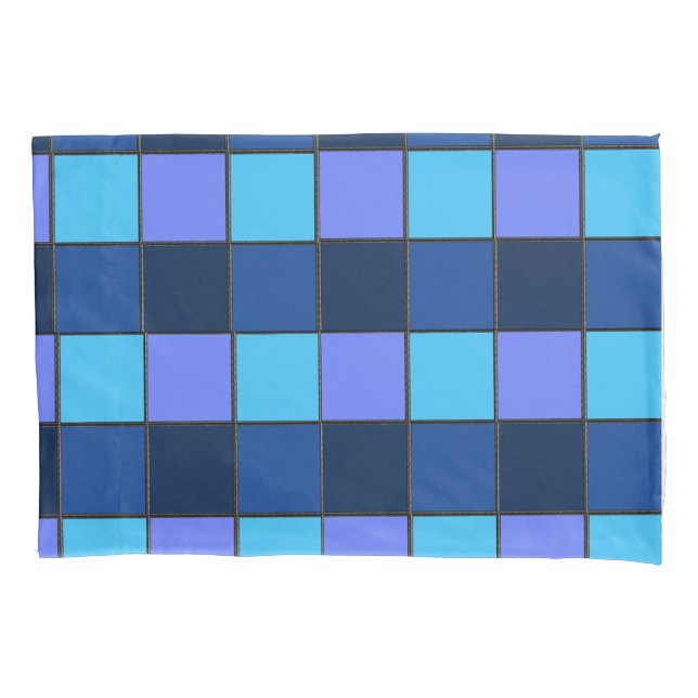 Custom  Mosaic Tile & Pixel Grid Pattern Pillow Case (Front)