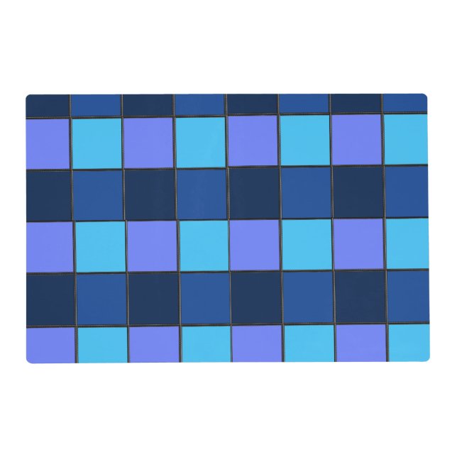 Custom  Mosaic Tile & Pixel Grid Pattern Placemat (Front)