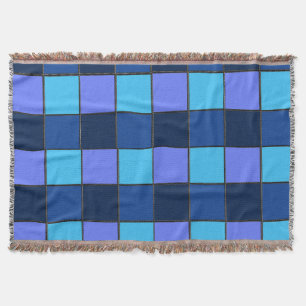 Custom  Mosaic Tile & Pixel Grid Pattern Throw Blanket