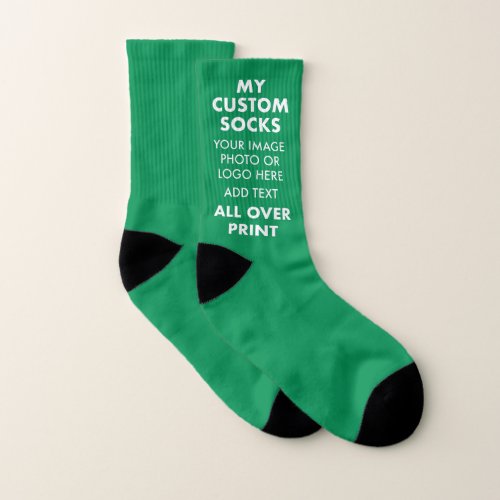 Custom MOSS GREEN All Over Print Womens Socks