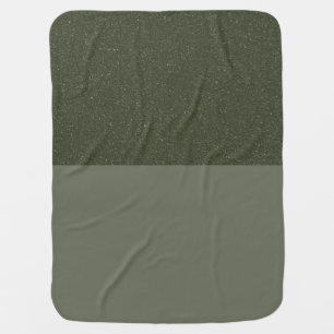 Custom Moss Green Baby Blanket – Reversible Look