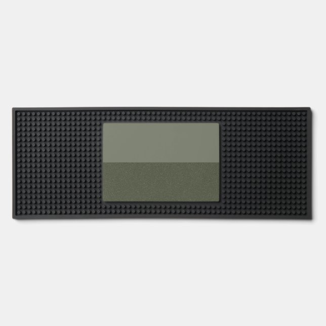 Custom Moss Green Bar Mat – Textured Duo (Front)