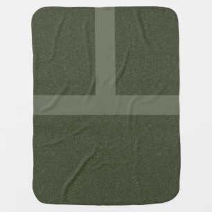 Custom Moss Green Blocked Baby Blanket