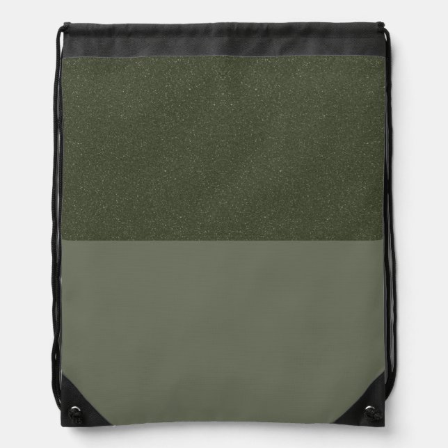 Custom Moss Green Bulk Drawstring Backpack (Front)