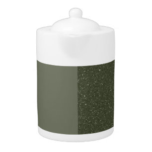 Custom Moss Green Ceramic Teapot