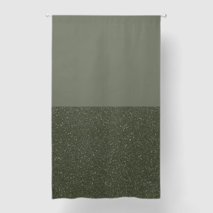 Custom Moss Green Curtain – Horizon Split Design