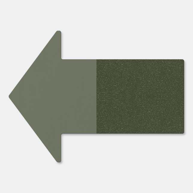 Custom Moss Green Directional Arrow Yard Sign (Front)