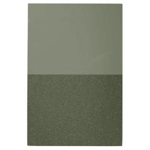 Custom Moss Green Dual-Texture Metal Art