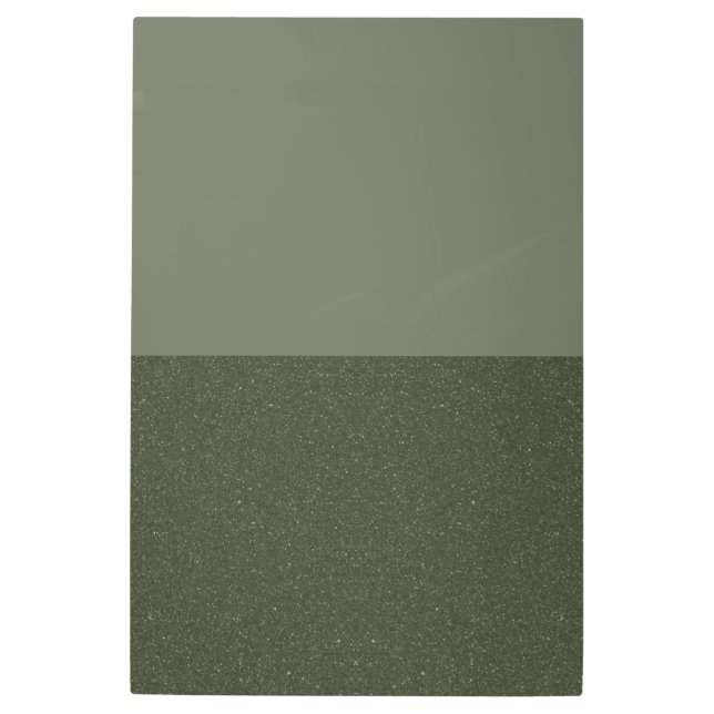 Custom Moss Green Dual-Texture Metal Art (Front)