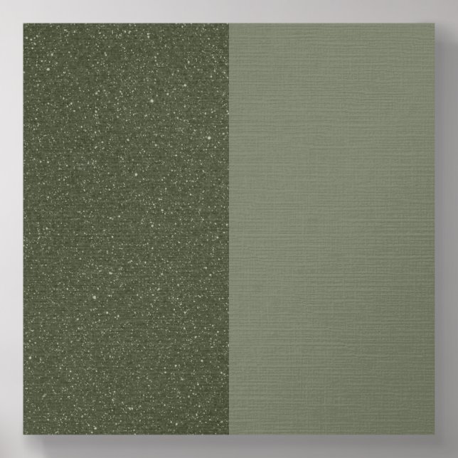 Custom Moss Green Dual-Texture Photo Tile (Front Set)