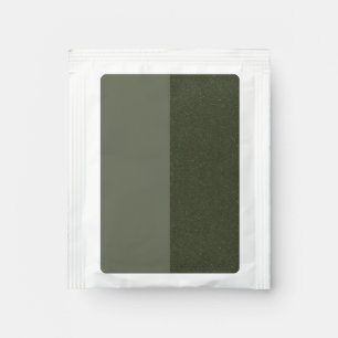 Custom Moss Green Dual-Tone Drink Mix Sachet