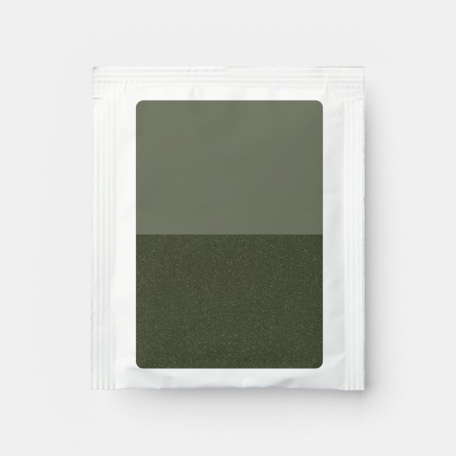 Custom Moss Green Dual-Tone Drink Sachet Tea Bag Drink Mix (Front)