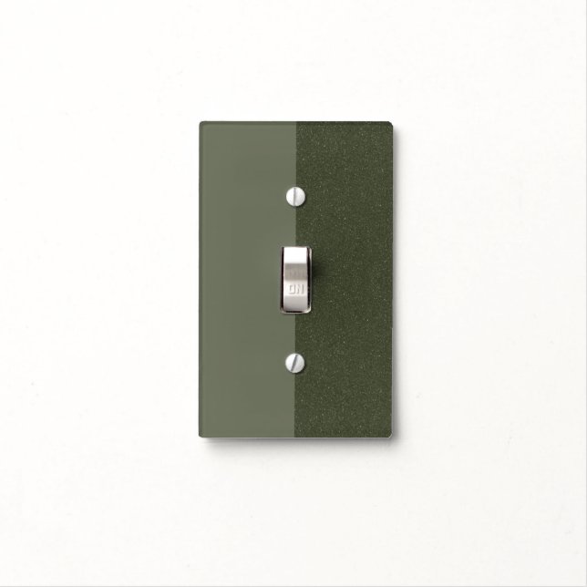 Custom Moss Green Dual-Tone Light Switch Cover (In Situ)