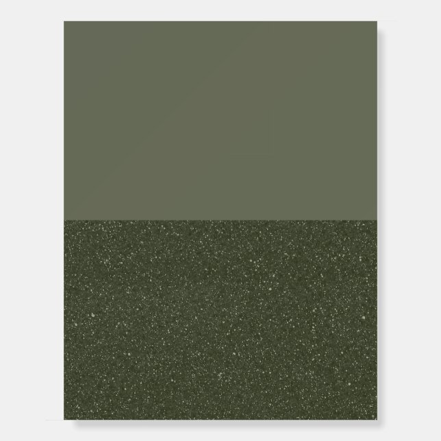 Custom Moss Green Foam Board –Split Bottom Texture (Front)