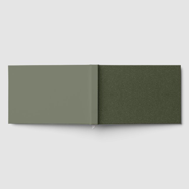 Custom Moss Green Foil Guestbook – Luxe Look (Full)