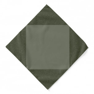 Custom Moss Green Framed Bandana