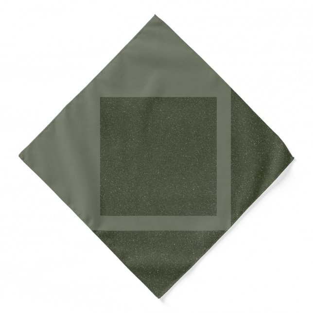 Custom Moss Green Framed Bandana (Front)