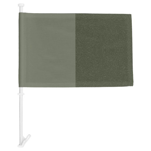 Custom Moss Green Glitter Block Car Flag (Front)