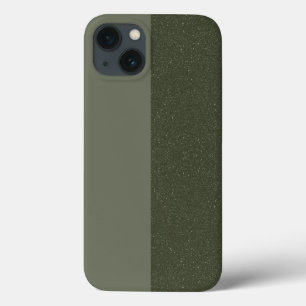 Custom Moss Green iPhone 13 Case – Vertical Split