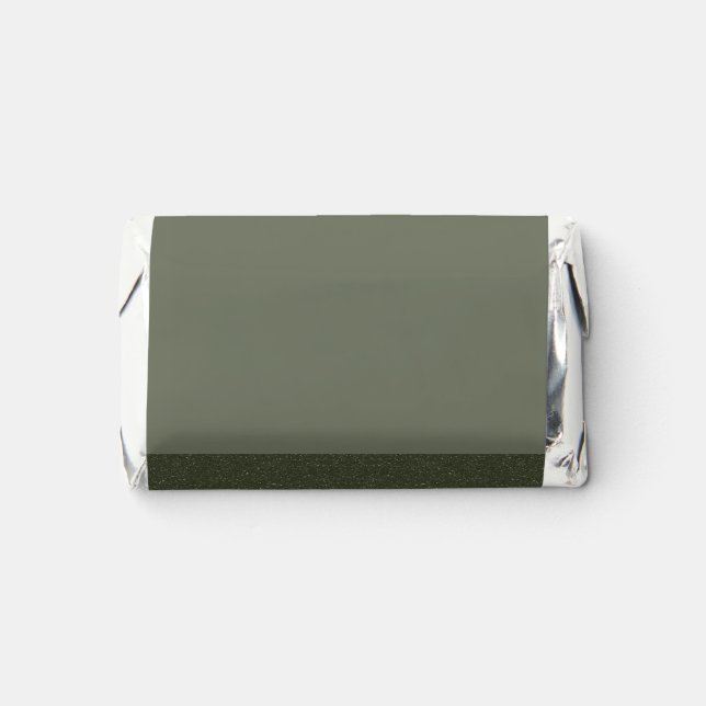 Custom Moss Green Mini Candy Wrapper Hershey's Miniatures (Front)