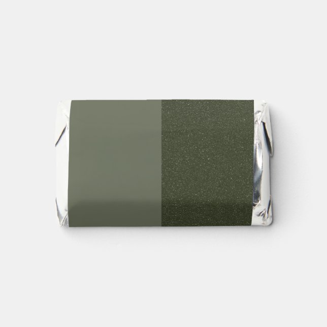 Custom Moss Green Mini Candy Wrappers Hershey's Miniatures (Front)