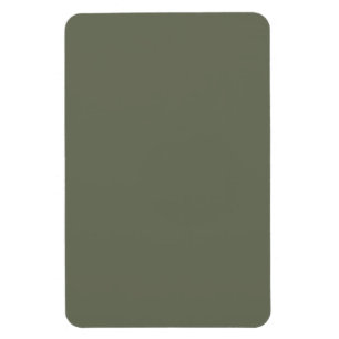 Custom Moss Green Minimalist Flexible Photo Magnet